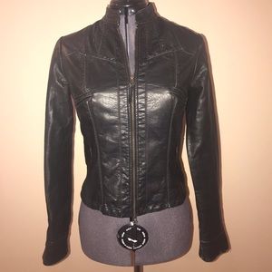 Black Faux Leather Max Studio Jacket
